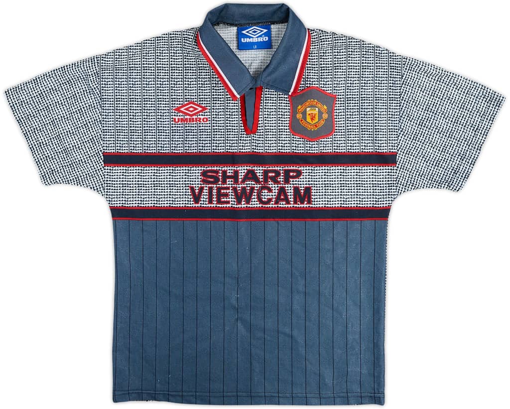 1995-96 Manchester United Away Shirt - 8/10 - (L.Boys)