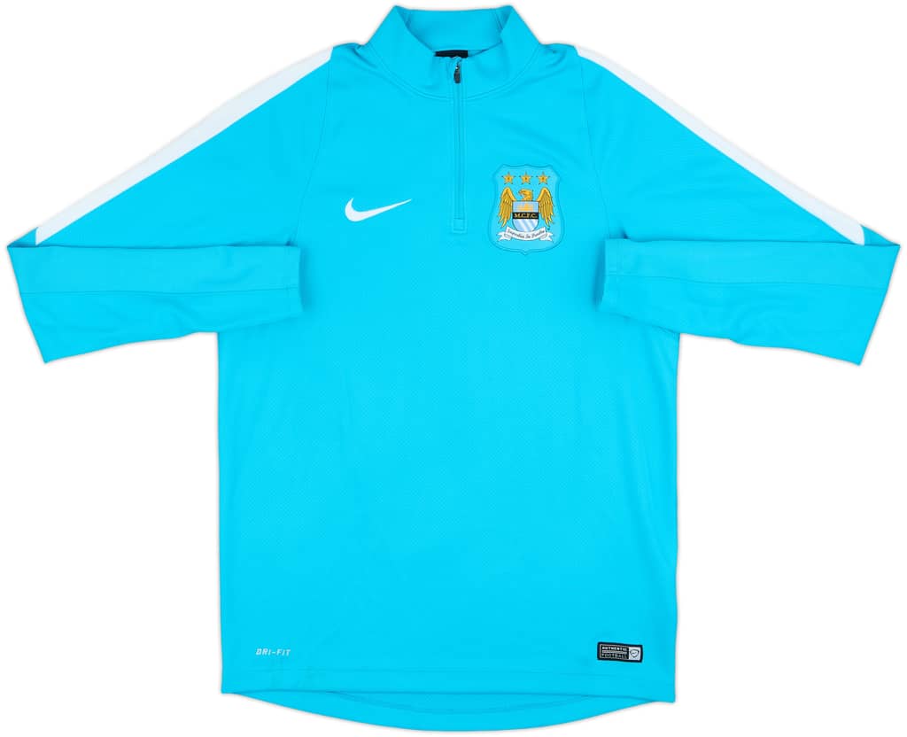 2015-16 Manchester City Nike 1/4 Zip Training Top - 8/10 - (M)