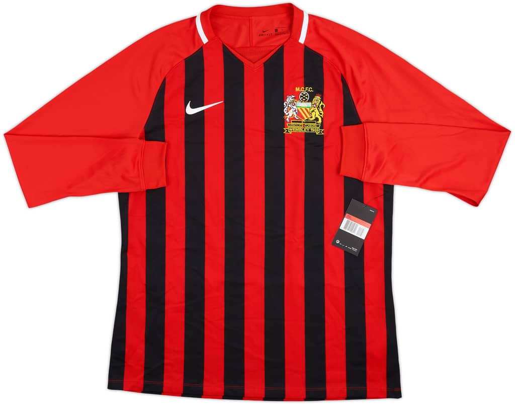 2019 Manchester City Player Issue FA Cup Pre-Match L/S Shirt (L)