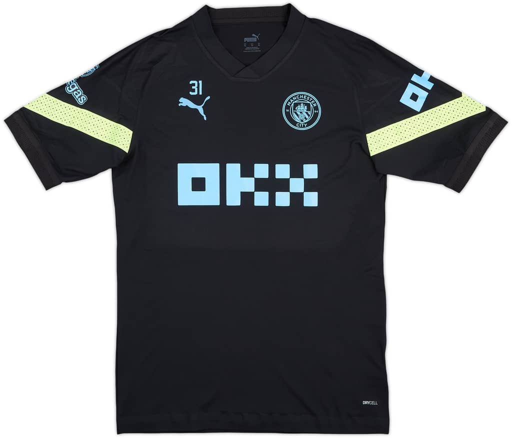 2021-22 Manchester City Player Issue Puma Training Shirt #31 (Ederson) - 8/10 - (XL)