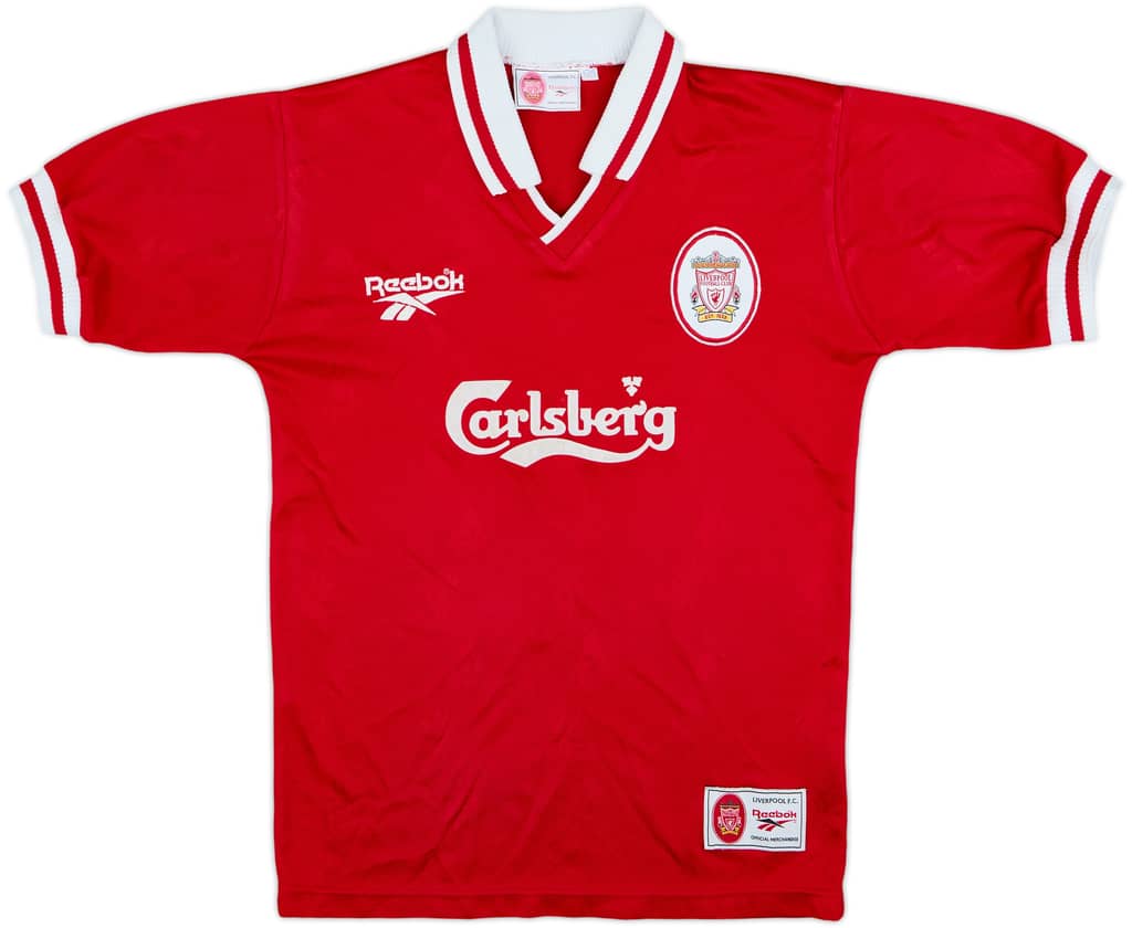1996-98 Liverpool Home Shirt - 7/10 - (Y)
