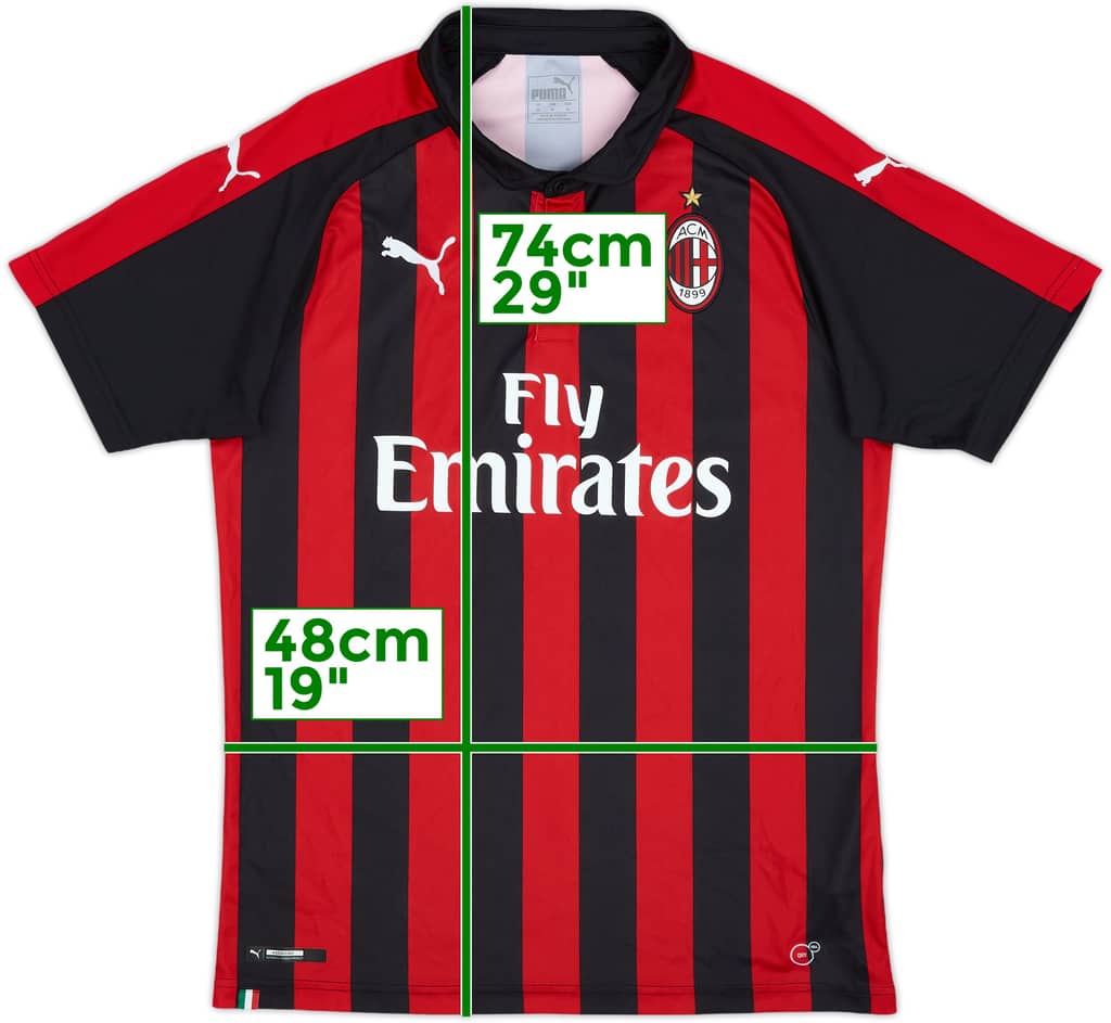2018-19 AC Milan Home Shirt - 10/10 - (M)