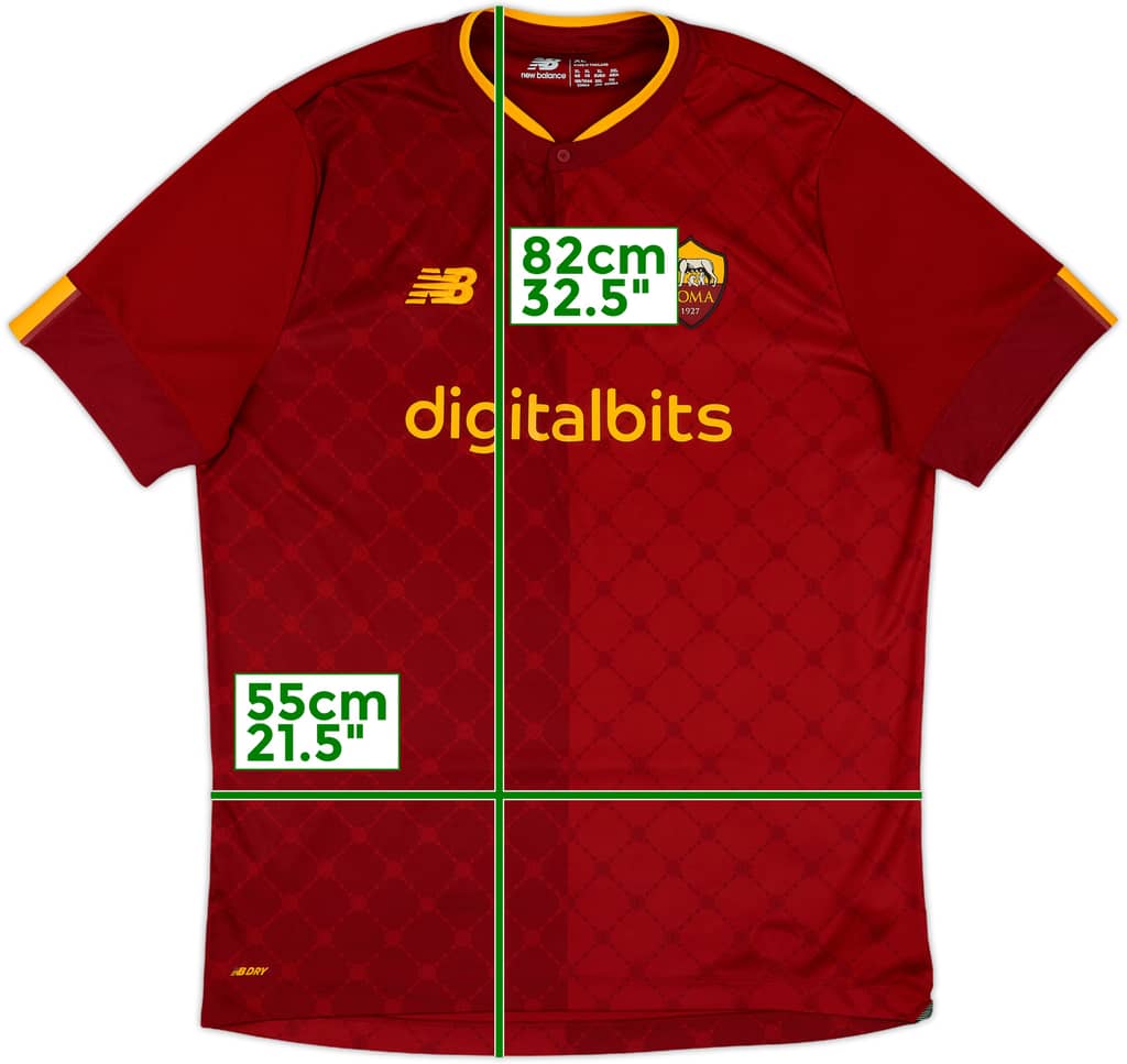 2022-23 Roma Home Shirt - 8/10 - (XL)
