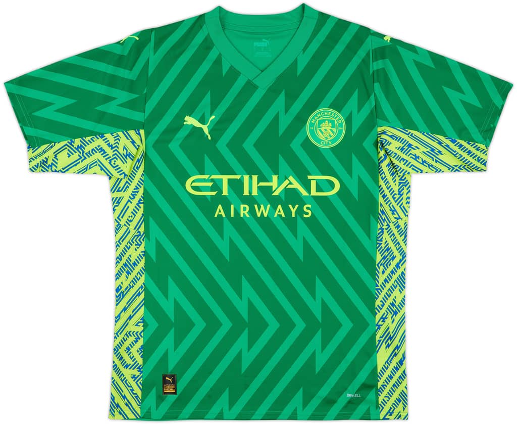 2023-24 Manchester City GK S/S Shirt - 10/10 - (L)
