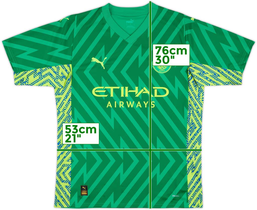 2023-24 Manchester City GK S/S Shirt - 10/10 - (L)