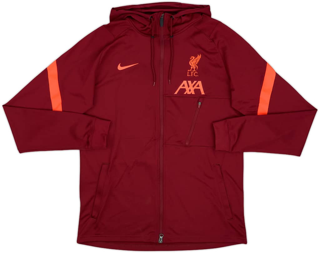 2021-22 Liverpool Nike Zipped Hooded Sweat Top - 7/10 - (M)