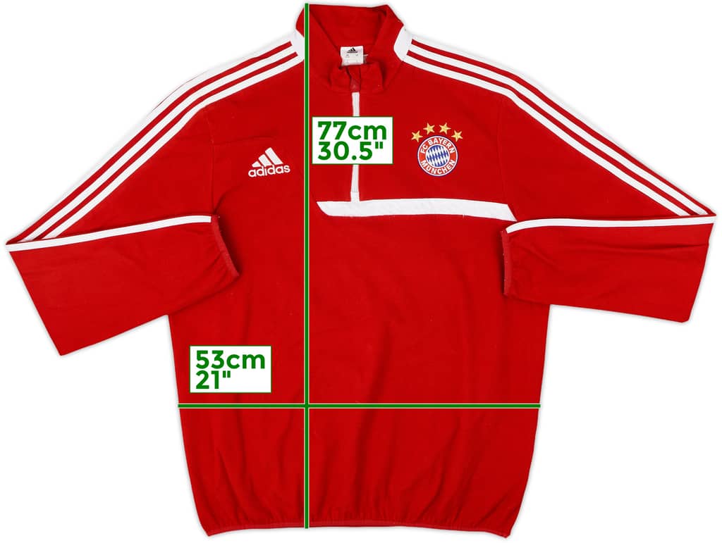 2013-14 Bayern Munich adidas 1/4 Zip Fleece Top - 8/10 - (L)