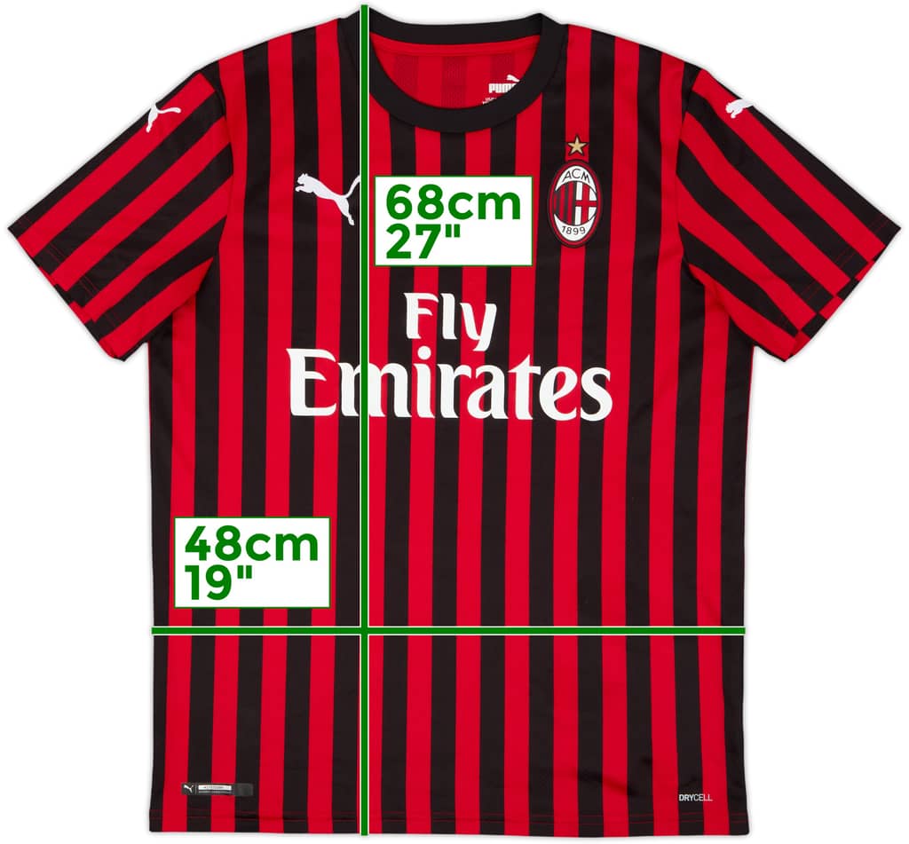 2019-20 AC Milan Home Shirt - 10/10 - (XL.Boys)