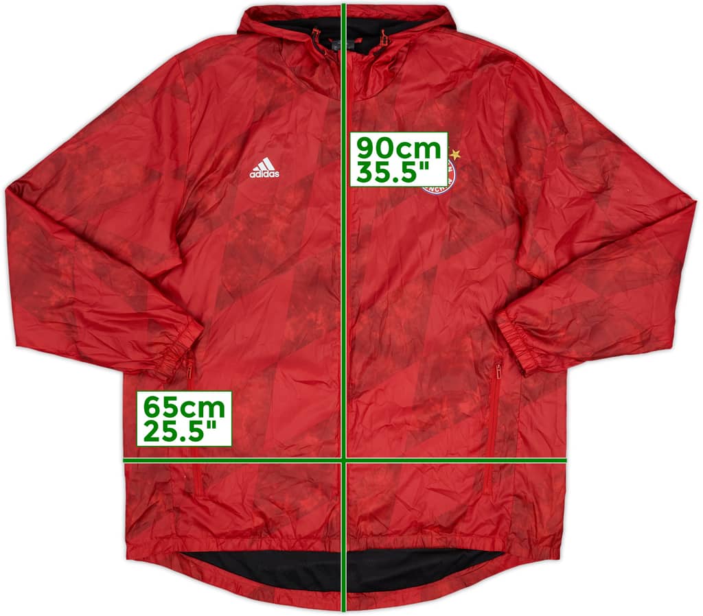 2016-17 Bayern Munich adidas Hooded Track Jacket - 8/10 - (XL)