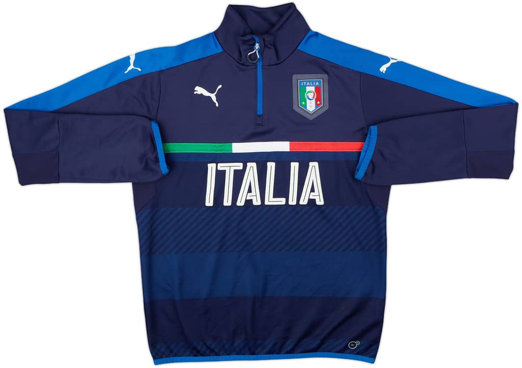2015-16 Italy Puma 1/4 Zip Drill Top - 8/10 - (M)