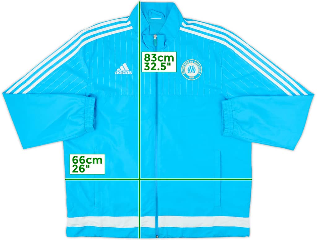 2015-16 Olympique Marseille adidas Track Jacket - 7/10 - (XXL)
