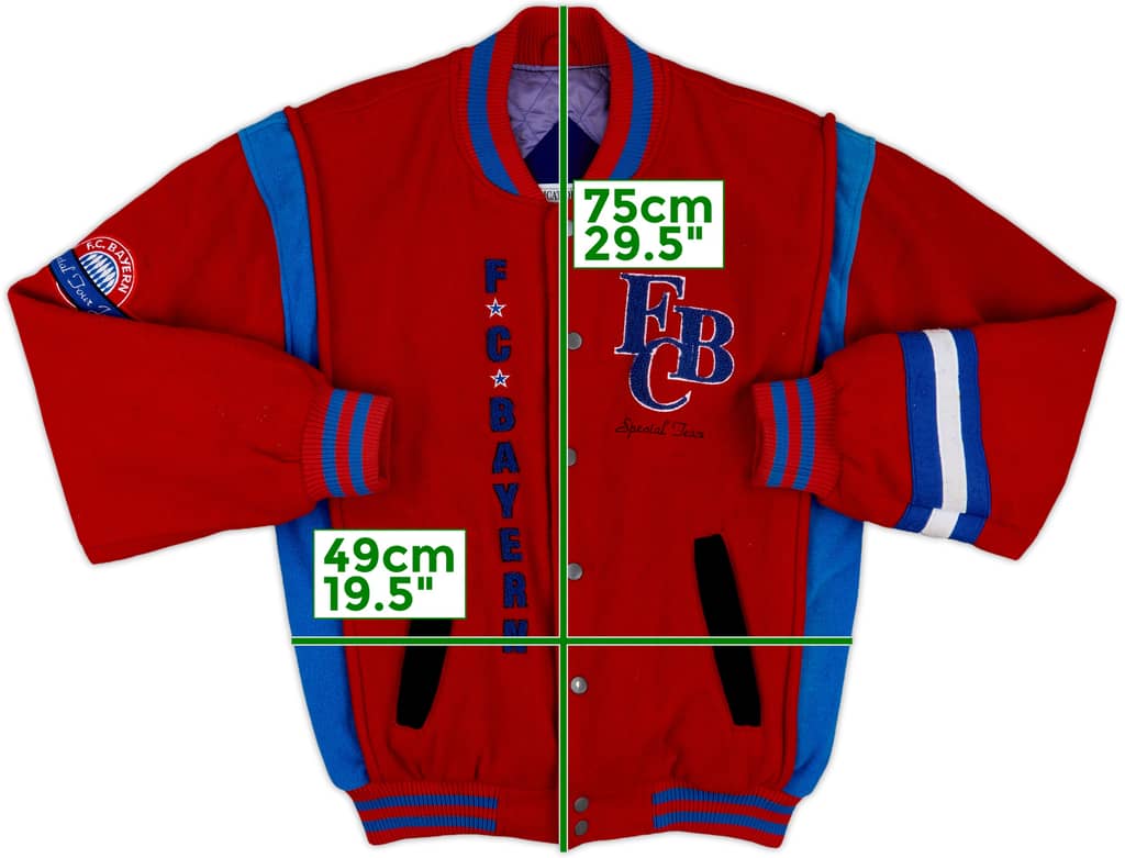 1990s Bayern Munich Wool Bomber Jacket - 8/10 - (XL.Boys)