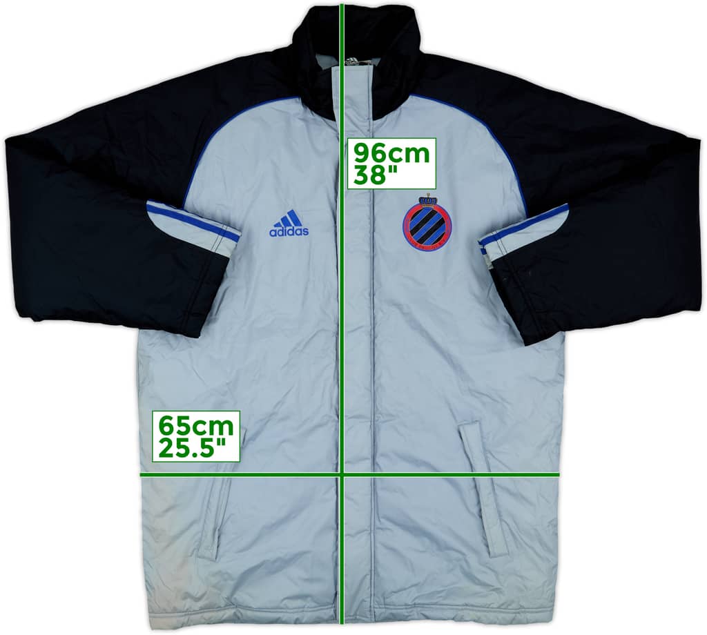 2002-03 Club Brugge adidas Padded Bench Coat - 7/10 - (L)