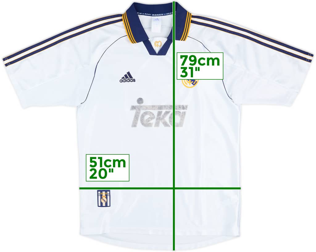 1998-00 Real Madrid Home Shirt - 4/10 - (M)