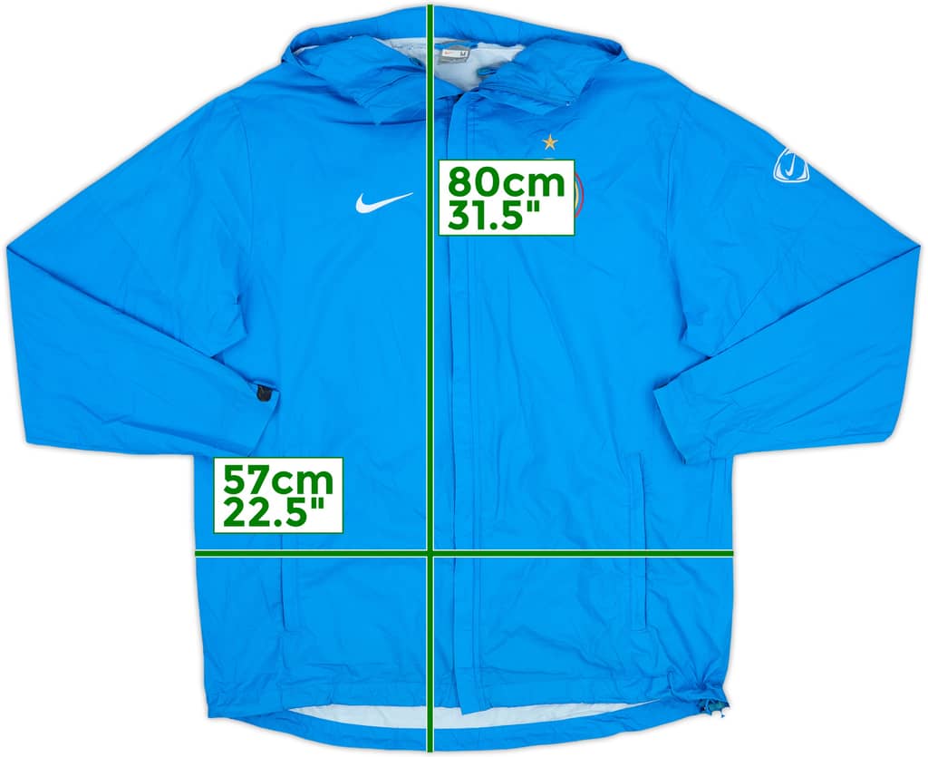 2009-10 Inter Milan Nike Hooded Rain Jacket - 7/10 - (M)