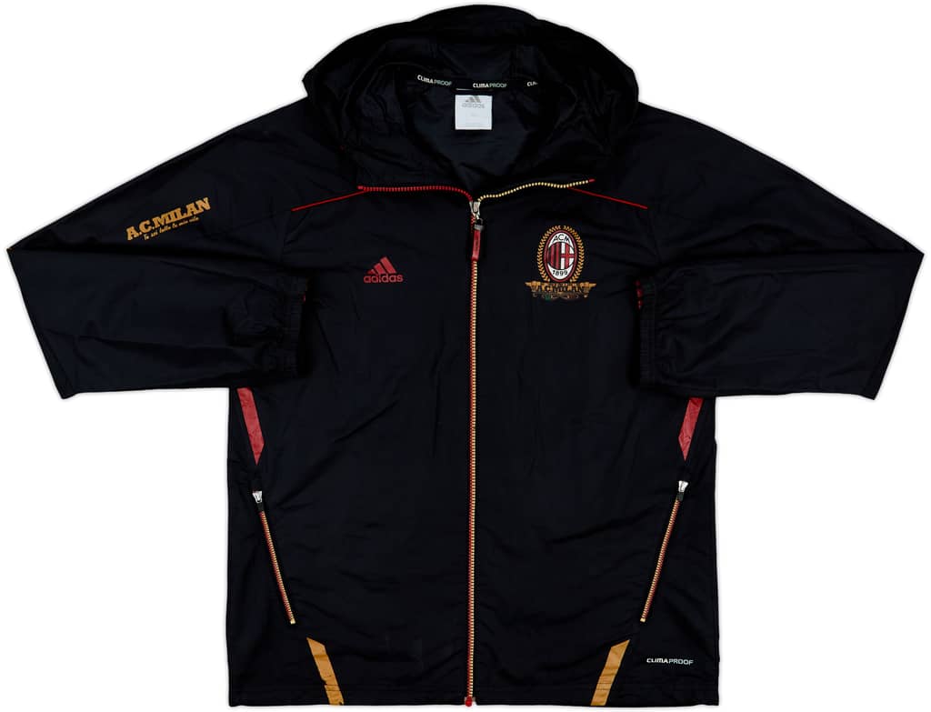 2010-11 AC Milan adidas Hooded Rain Jacket - 8/10 - (L)