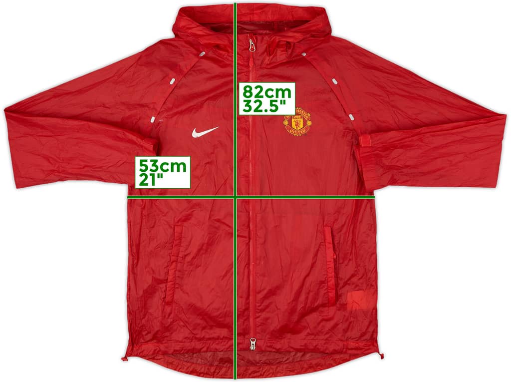 2010-11 Manchester United Nike Hooded Windbreaker Jacket - 5/10 - (L)
