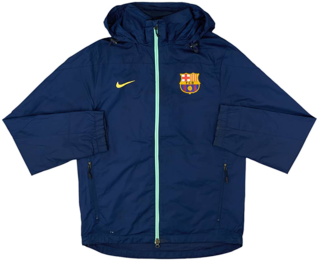 2013-14 Barcelona Nike Hooded Rain Jacket - 7/10 - (S)