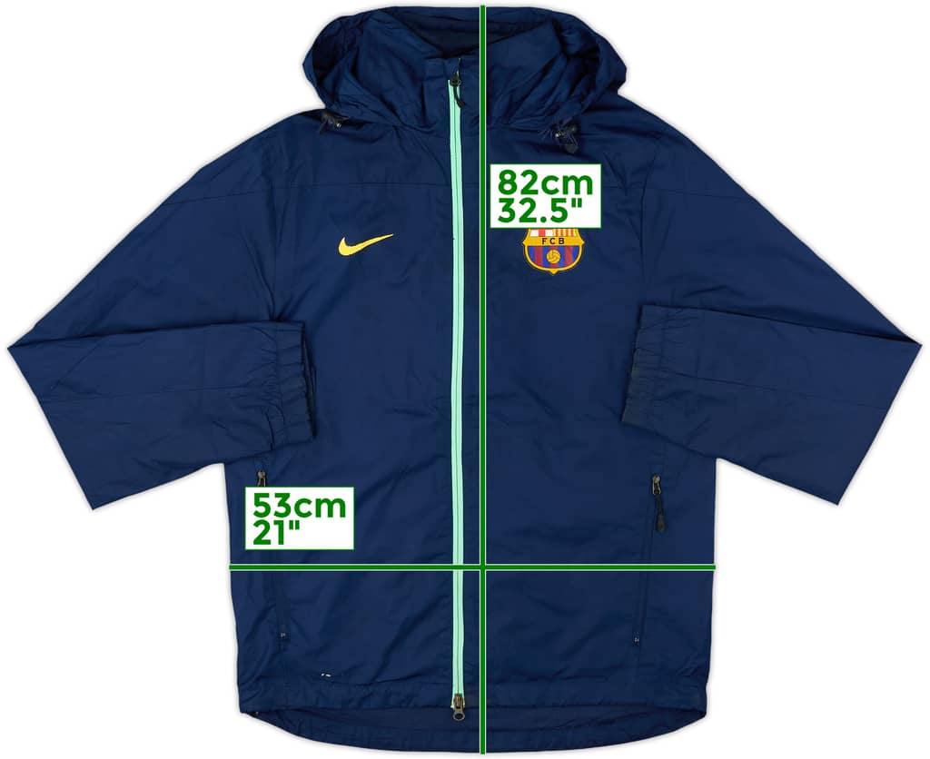 2013-14 Barcelona Nike Hooded Rain Jacket - 7/10 - (S)
