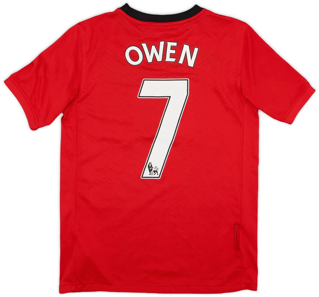 2009-10 Manchester United Home Shirt Owen #7 - 7/10 - (L.Boys)