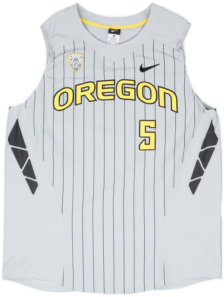 2014 Oregon Ducks Reed #5 Team Issued Nike Away Jersey - 7/10 - (XL)