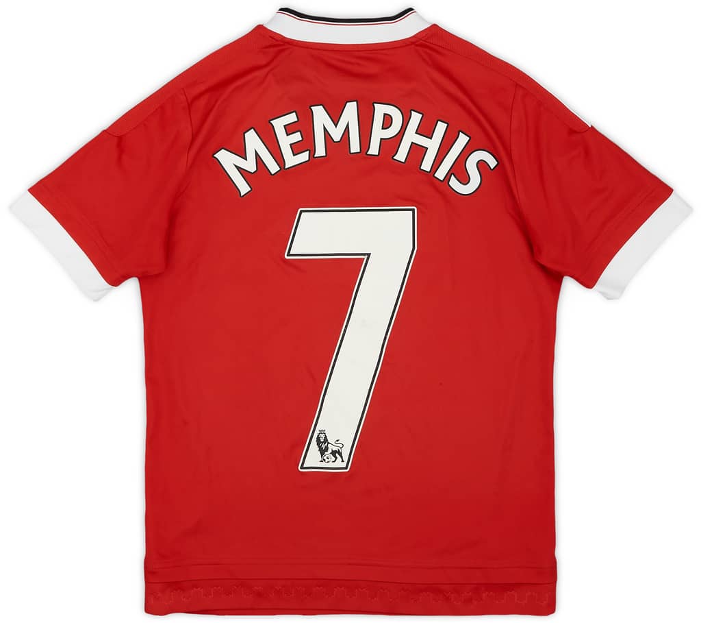 2015-16 Manchester United Home Shirt Memphis #7 - 6/10 - (M.Boys)