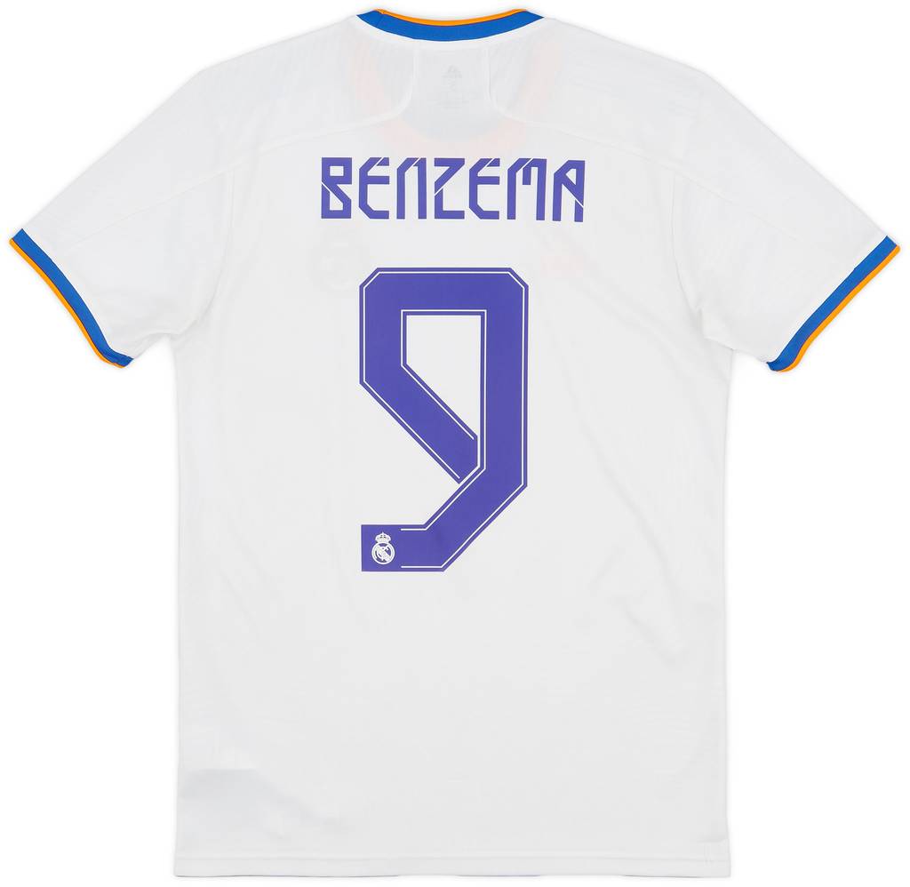 2021-22 Real Madrid Home Shirt Benzema #9 - 7/10 - (S)