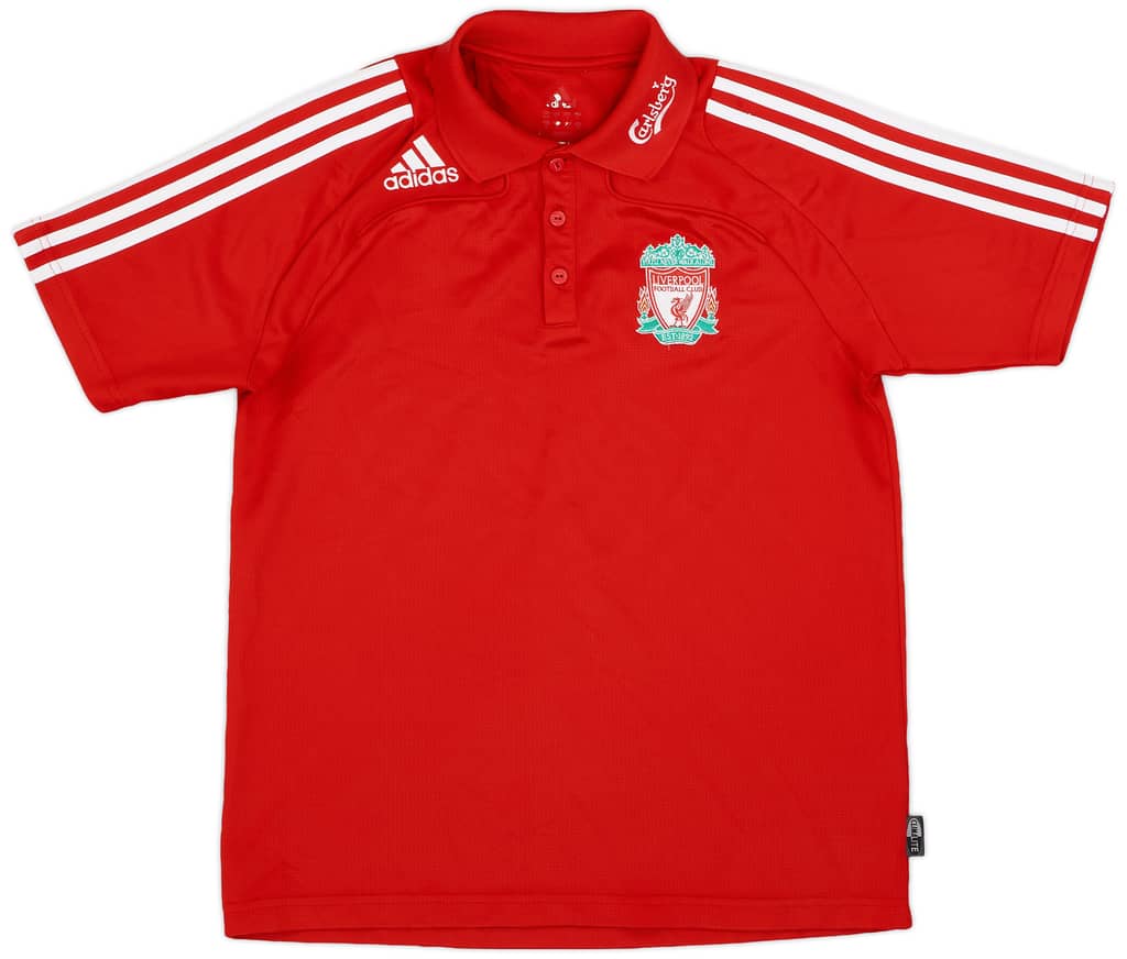 2008-09 Liverpool adidas Polo Shirt - 8/10 - (M)