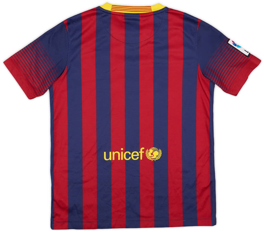 2013-14 Barcelona Home Shirt - 8/10 - (L.Boys)