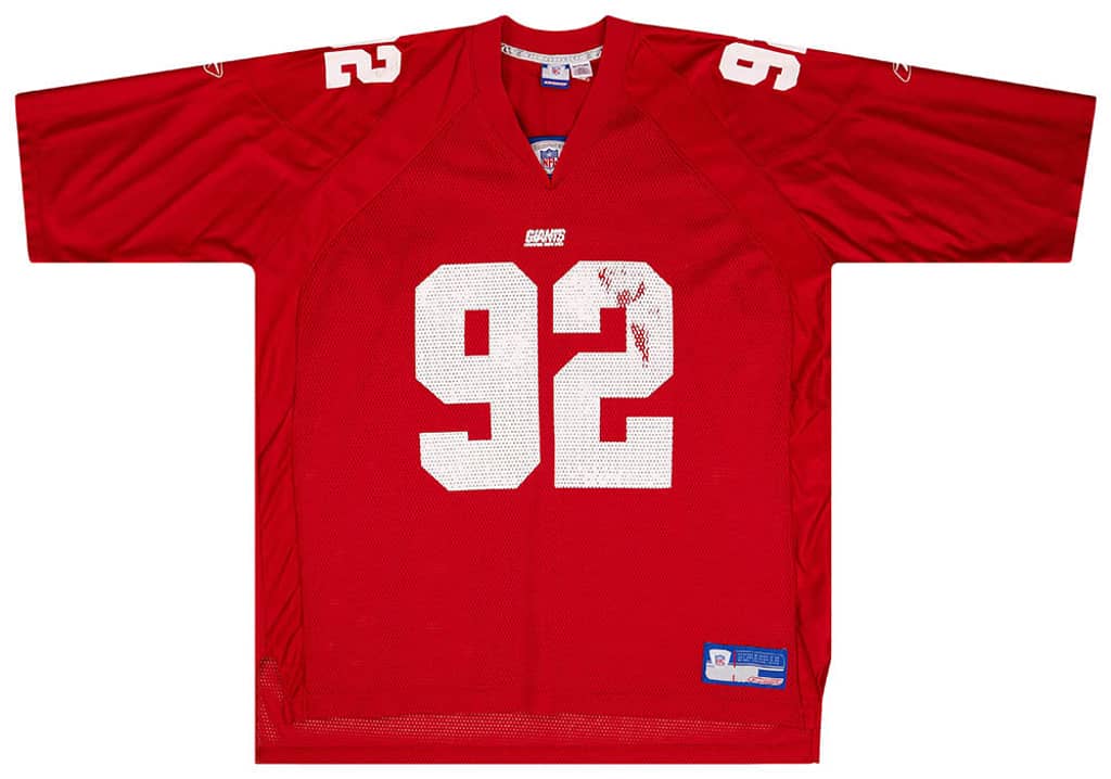 2004 New York Giants Strahan #92 Reebok On Field Jersey (Alternate) XXL