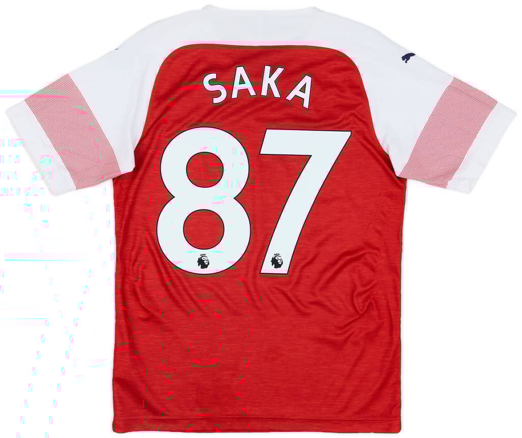 2018-19 Arsenal Home Shirt Saka #87 - 7/10 - (S)