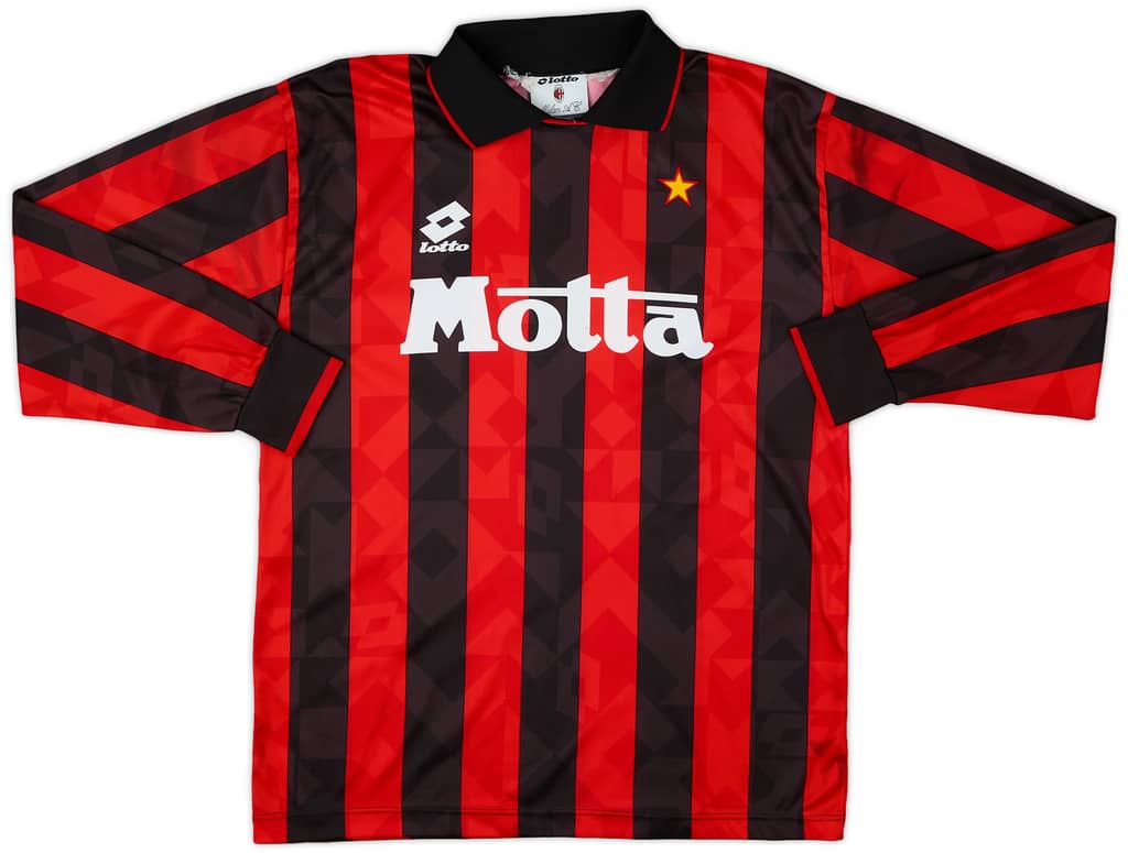 1993-94 AC Milan Home L/S Shirt - 8/10 - (L)