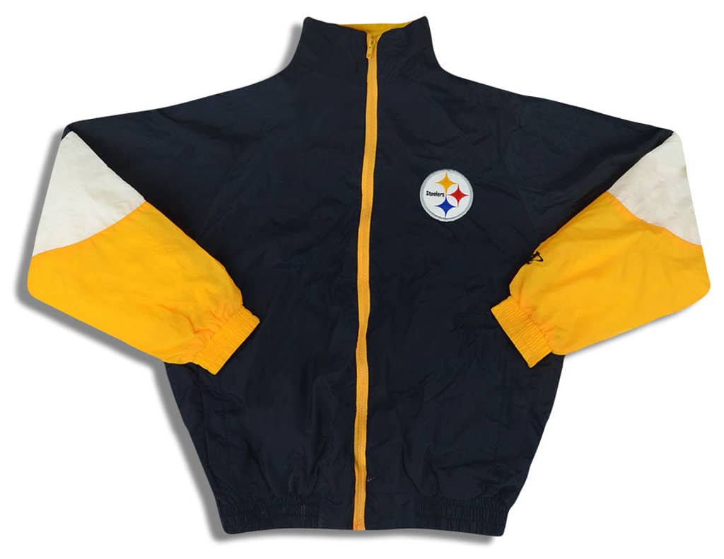 1990s Pittsburgh Steelers Logo Athletic Full-Zip Windbreaker Jacket Y