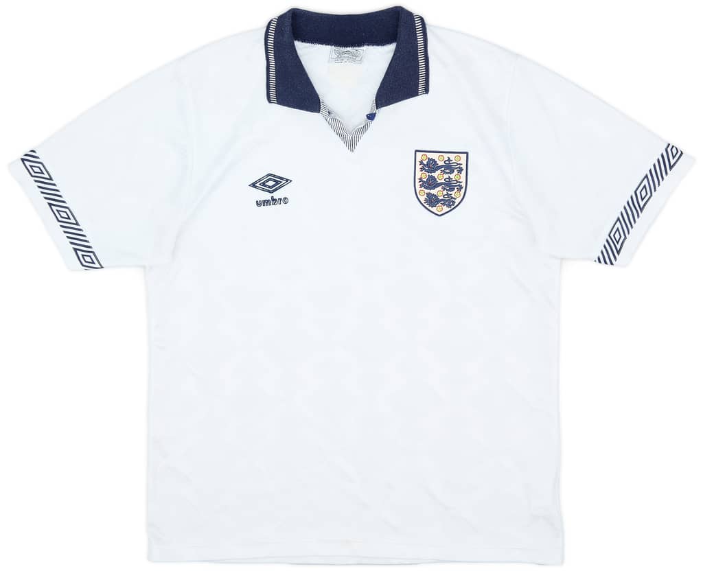 1990-92 England Home Shirt - 8/10 - (S)