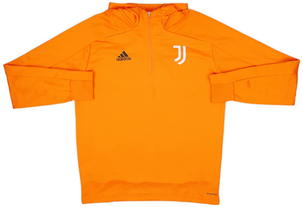 2020-21 Juventus adidas 1/4 Zip Hooded Sweat Top - 8/10 - (L)