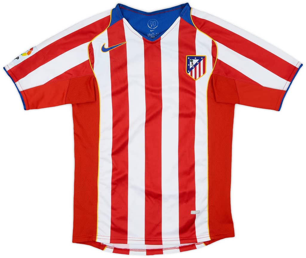 2004-05 Atletico Madrid Home Shirt - 7/10 - (M.Boys)