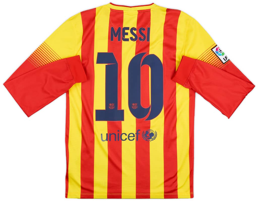 2013-15 Barcelona Away L/S Shirt Messi #10 - 9/10 - (S)