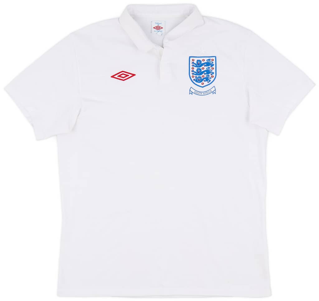 2010-11 England 'Would Cup South Africa 2010' Home Shirt - 8/10 - (L)