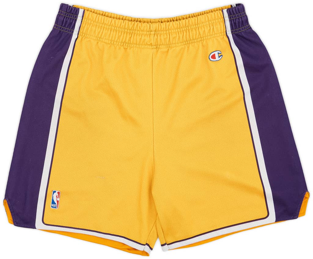 1999-04 LA Lakers Champion Home Shorts - 5/10 - (L)