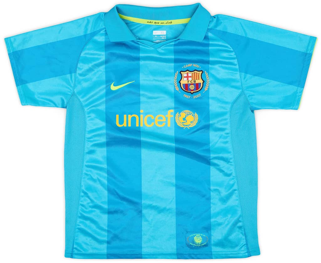 2007-09 Barcelona Away Shirt - 7/10 - (7-8 years)