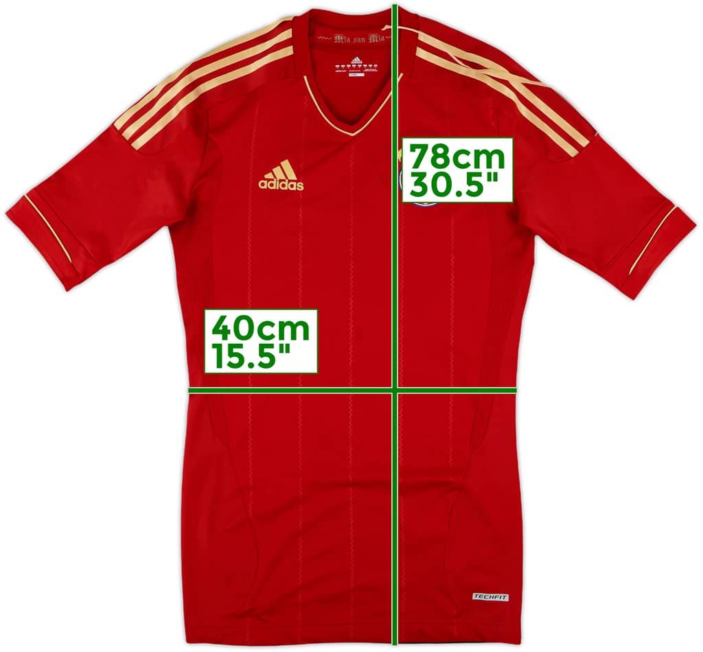 2011-13 Bayern Munich Player Issue TechFit Home Shirt - 7/10 - (M)