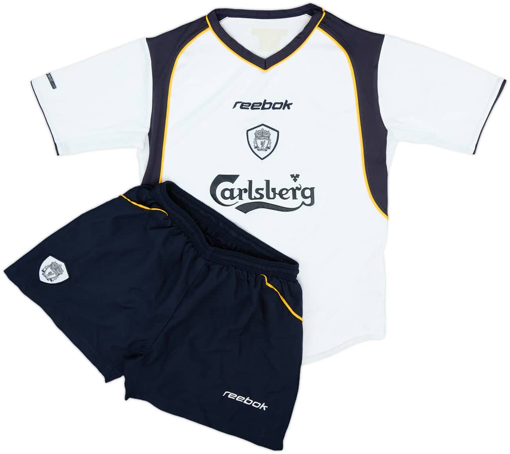 2001-03 Liverpool Away Shirt & Shorts - 8/10 - (L.Boys)