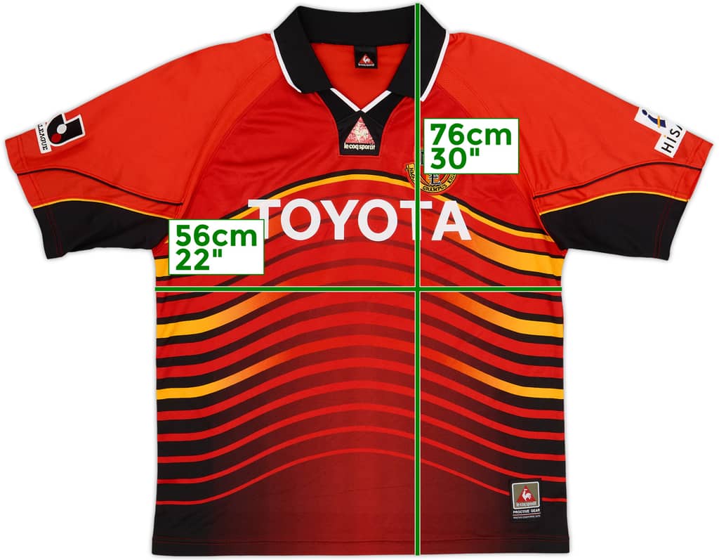 2001-03 Nagoya Grampus Eight Home Shirt - 6/10 - (XL)