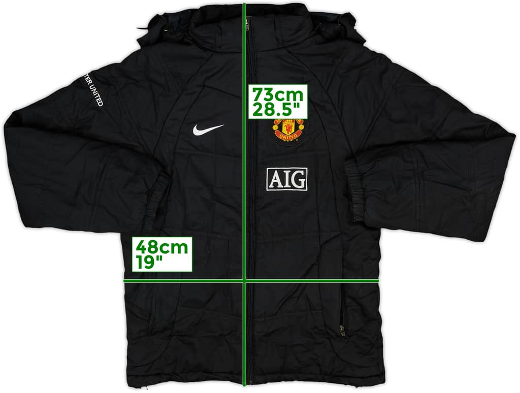 2008-09 Manchester United Nike Padded Bench Coat - 8/10 - (S)