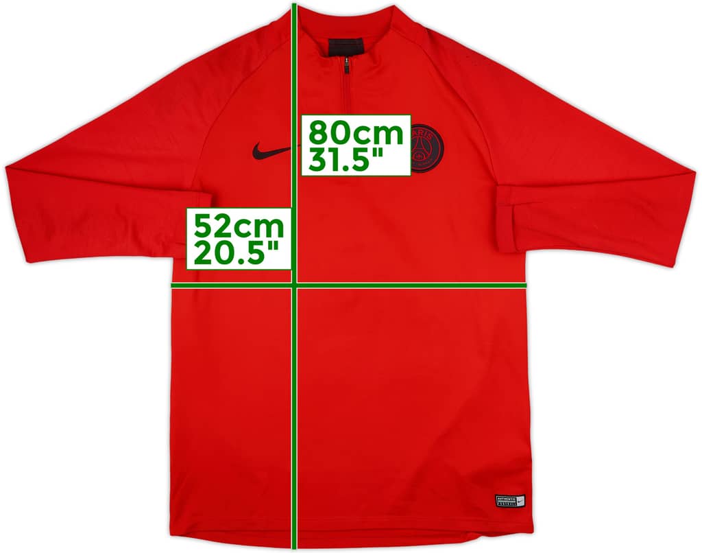 2019-20 Paris Saint-Germain Nike 1/4 Zip Training Top - 5/10 - (L)