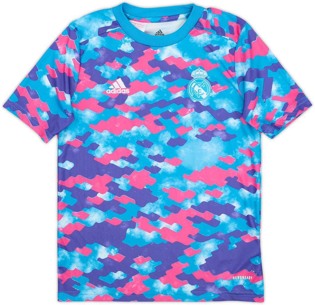 2021-22 Real Madrid adidas Training Shirt - 9/10 - (S.Boys)