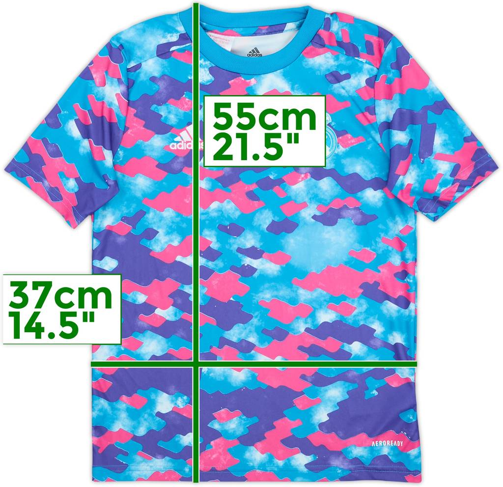 2021-22 Real Madrid adidas Training Shirt - 9/10 - (S.Boys)