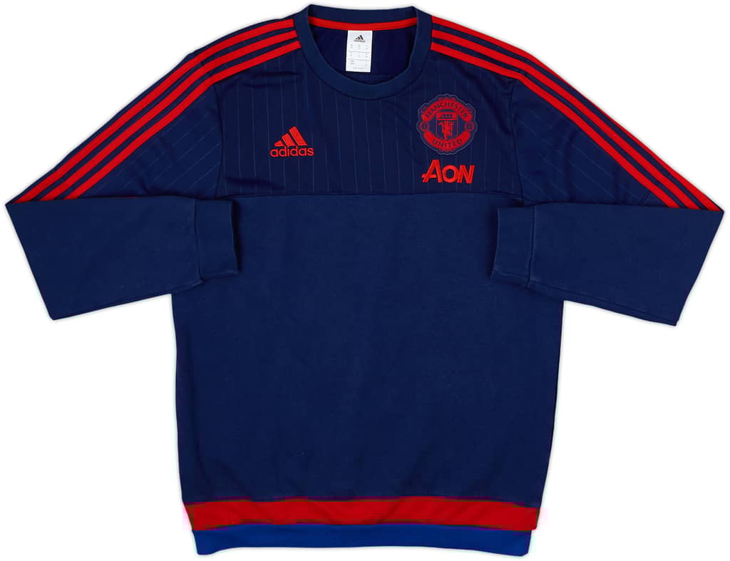 2015-16 Manchester United adidas Sweat Top - 8/10 - (M)