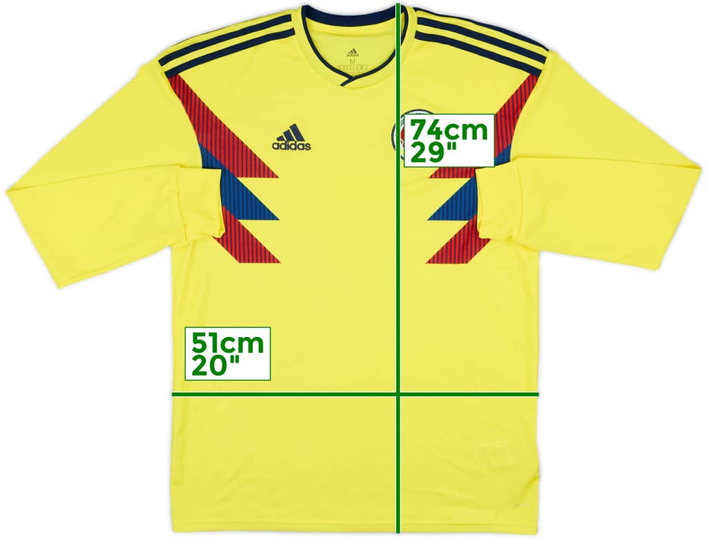 2018-19 Colombia Home L/S Shirt - 8/10 - (M)