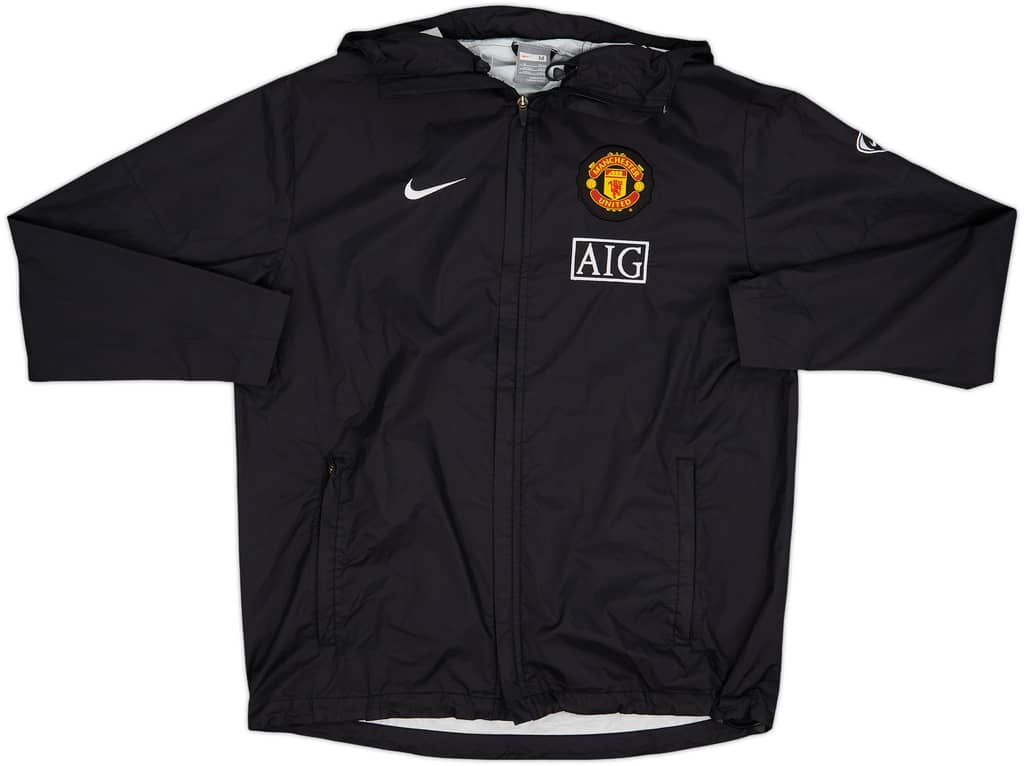 2009-10 Manchester United Nike Hooded Rain Jacket - 8/10 - (M)